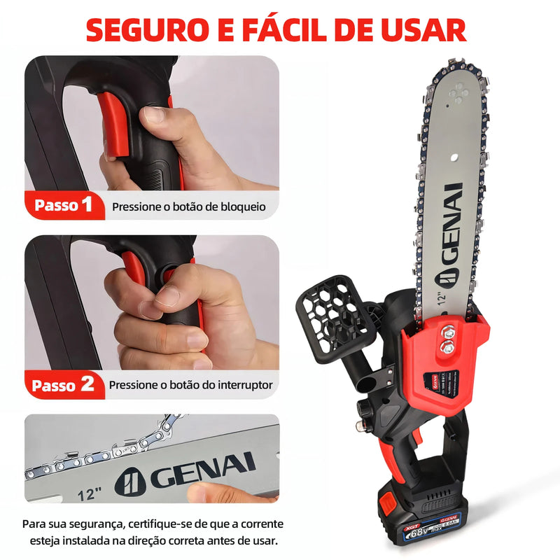 mini motosserra elétrica serra sem fio ferramenta elétrica para corte de madeira bateria  portátil