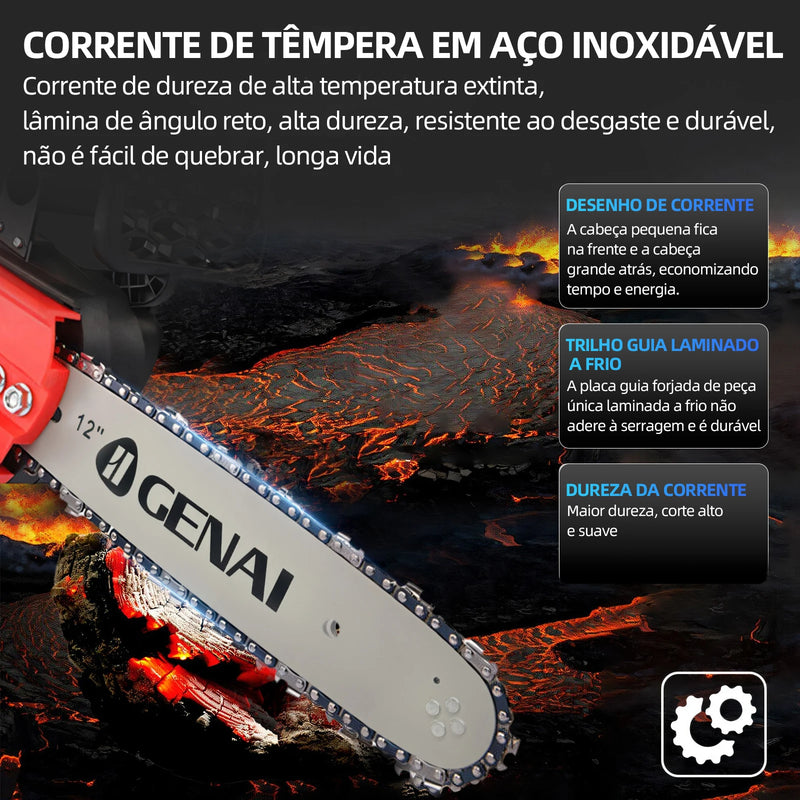 mini motosserra elétrica serra sem fio ferramenta elétrica para corte de madeira bateria  portátil