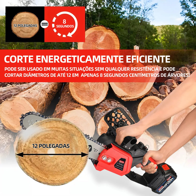 mini motosserra elétrica serra sem fio ferramenta elétrica para corte de madeira bateria  portátil