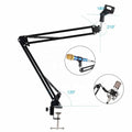 Suporte Microfone/Celular Com Braço Articulado E Ajustado Para Mesa